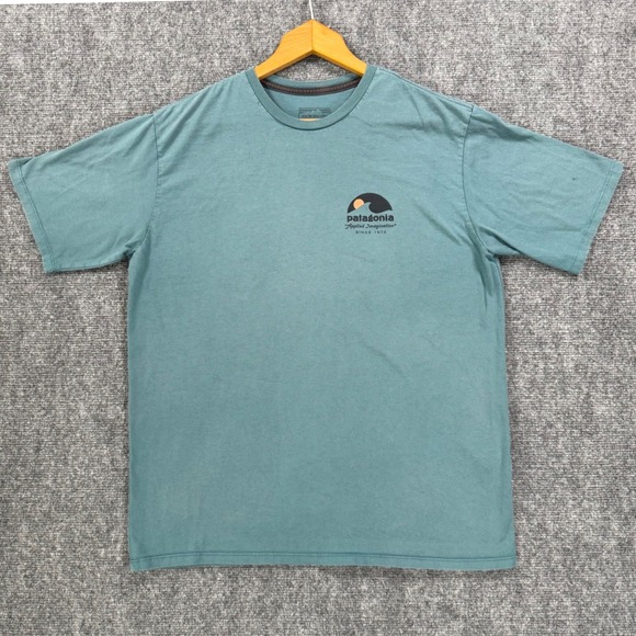 Patagonia Other - Patagonia Applied Imagination T-Shirt Men's Medium Green Organic Cotton Graphic